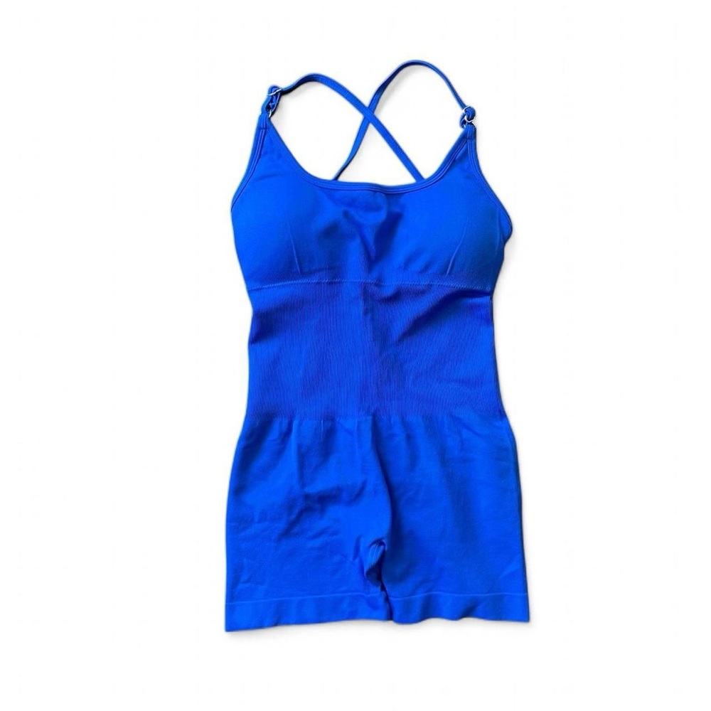 Blue Strappy Bodysuit